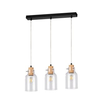 Lampa wisząca ALESSANDRO 3 CZARNY DĄB OLEJOWANY