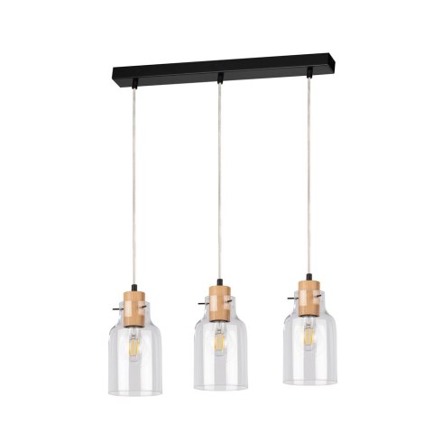 Lampa wisząca ALESSANDRO 3 CZARNY DĄB OLEJOWANY Lampa wisząca ALESSANDRO 3 CZARNY DĄB OLEJOWANY
