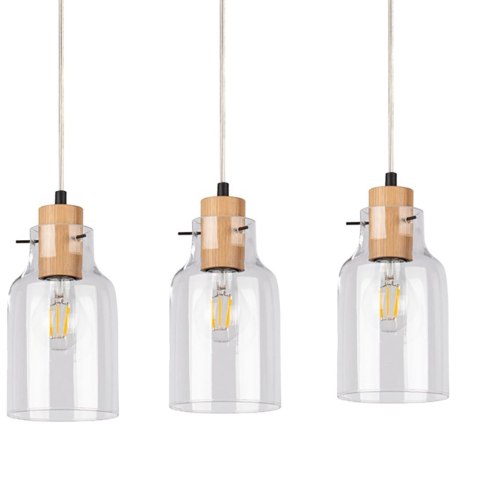 Lampa wisząca ALESSANDRO 3 CZARNY DĄB OLEJOWANY Lampa wisząca ALESSANDRO 3 CZARNY DĄB OLEJOWANY