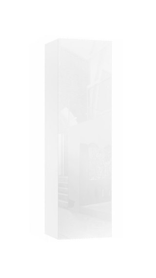 SZAFKA SŁUPEK VIDA 8 WISZĄCA 140CM BIEL POŁYSK
