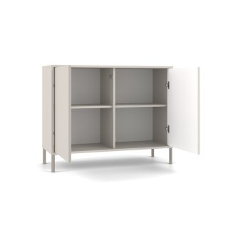 Komoda KAMARO 2D SLIM/GŁADKI KASZMIR Lamele Front Ryflowany + Klasyczny