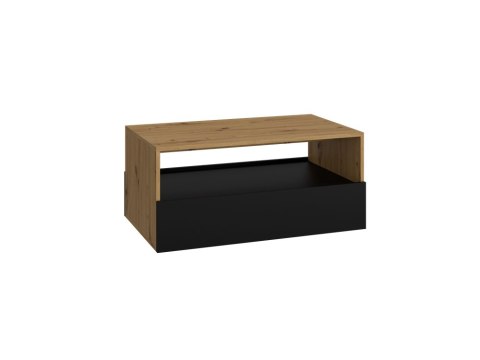 ŁAWA REBEL - DĄB ARTISAN / CZERŃ MAT