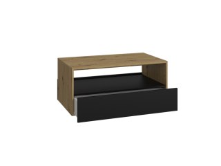 ŁAWA REBEL - DĄB ARTISAN / CZERŃ MAT