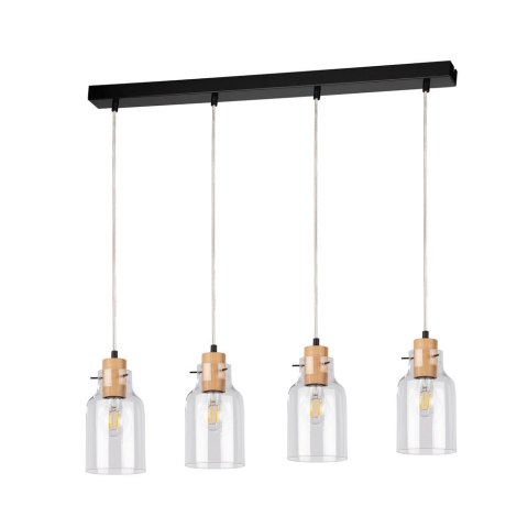 Lampa wisząca ALESSANDRO 4 CZARNY DĄB OLEJOWANY Lampa wisząca ALESSANDRO 4 CZARNY DĄB OLEJOWANY