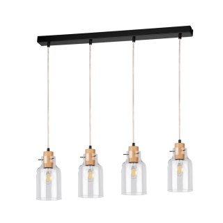Lampa wisząca ALESSANDRO 4 CZARNY DĄB OLEJOWANY