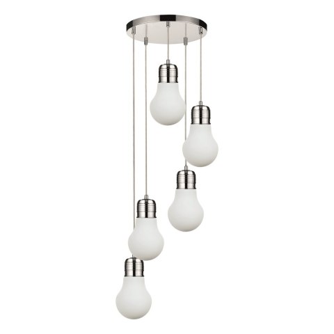 Lampa wisząca BULB 5 Biały Chrom Lampa wisząca BULB 5 Biały Chrom