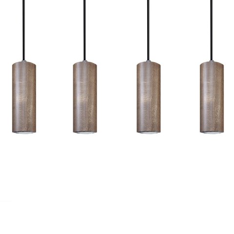 Lampa wisząca PIPE 4CO CZARNY ORZECH