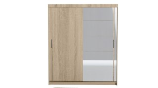 SZAFA FARO DRZWI PRZESUWNE LUSTRO 180CM DĄB SONOMA