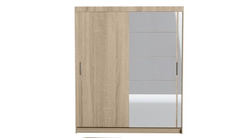 SZAFA FARO DRZWI PRZESUWNE LUSTRO 180CM DĄB SONOMA SZAFA FARO DRZWI PRZESUWNE LUSTRO 180CM DĄB SONOMA