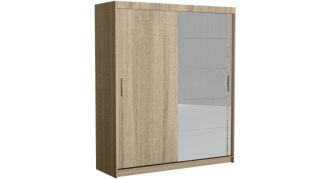 SZAFA FARO DRZWI PRZESUWNE LUSTRO 180CM DĄB SONOMA