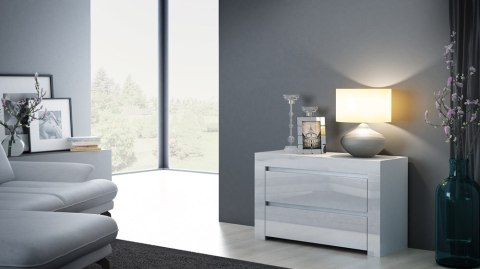 KOMODA DEKO D2 MAX - BIEL POŁYSK