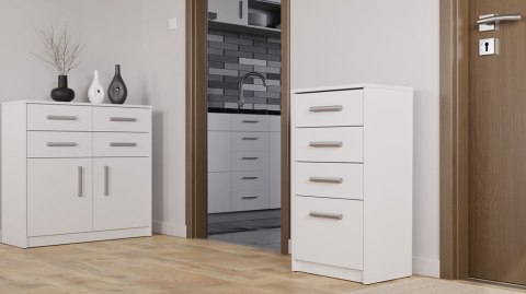 KOMODA OTIS 4S BIEL 4 SZUFLADY SZAFKA POKÓJ SALON KOMODA OTIS 4S BIEL 4 SZUFLADY SZAFKA POKÓJ SALON