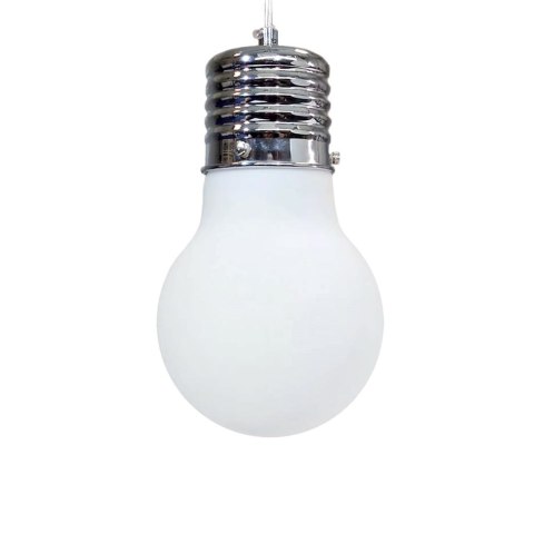 Lampa wisząca BULB 1 Biały Chrom Lampa wisząca BULB 1 Biały Chrom