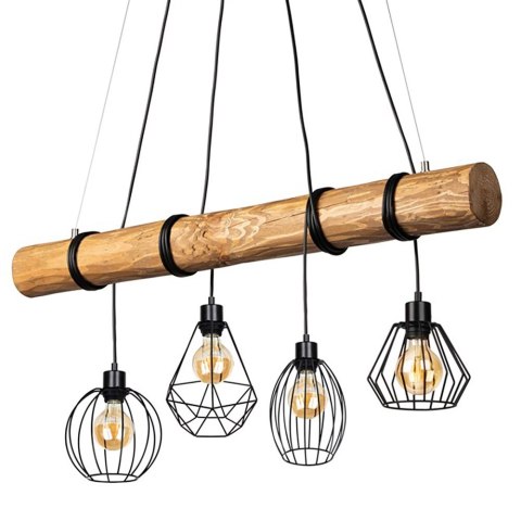 Lampa wisząca URIEL 4 CZARNY SOSNA Lampa wisząca URIEL 4 CZARNY SOSNA