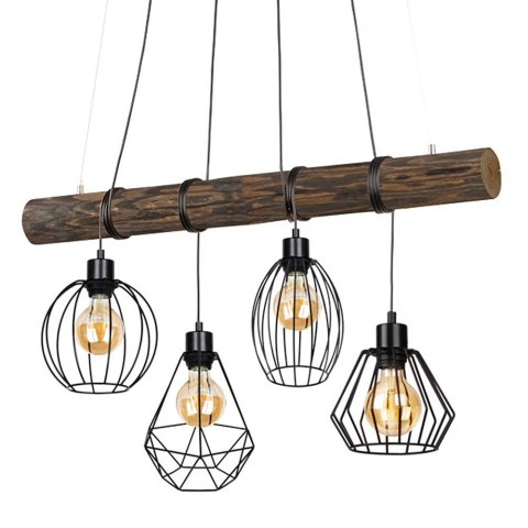 Lampa wisząca URIEL 4O CZARNY SOSNA Lampa wisząca URIEL 4O CZARNY SOSNA