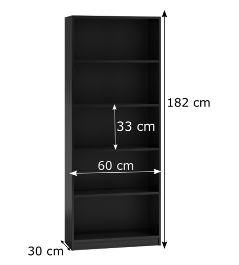 Regał Onyx R60 CZARNY Regał Onyx R60 CZARNY