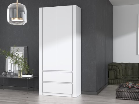 SZAFA GARDEROBA 2 SZUFLADY 90 CM DEKO 2D2S BIEL SZAFA GARDEROBA 2 SZUFLADY 90 CM DEKO 2D2S BIEL