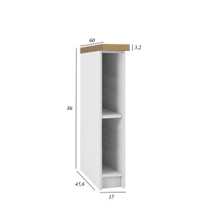 SZAFKA KUCHENNA DO ZESTAWU 15CM BIEL DĄB ARTISAN
