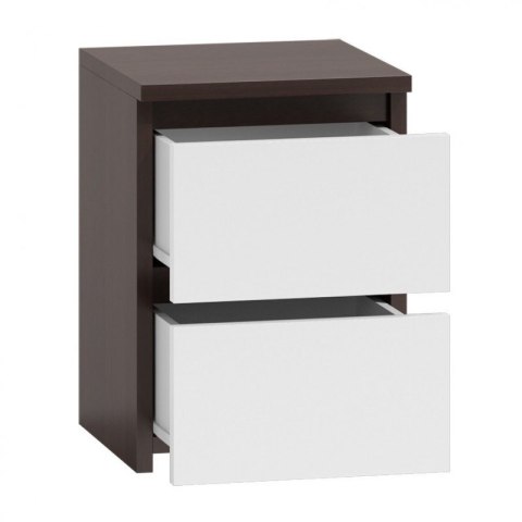 SZAFKA NOCNA MALWA M2 - BIEL/WENGE SZAFKA NOCNA MALWA M2 - BIEL/WENGE