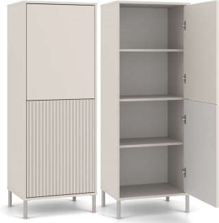 Witryna KAMARO 2DK SLIM/GŁADKI KASZMIR Lamele Front Ryflowany + Klasyczny