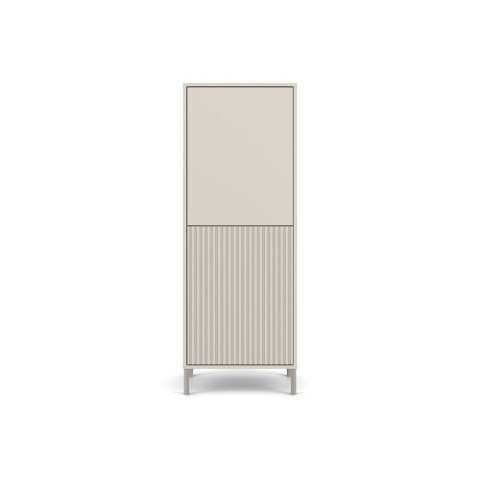 Witryna KAMARO 2DK SLIM/GŁADKI KASZMIR Lamele Front Ryflowany + Klasyczny