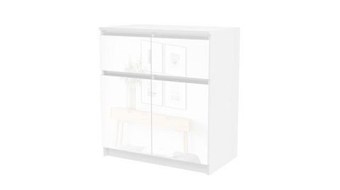KOMODA MALAGA 2D2S BIEL POŁYSK KOMODA MALAGA 2D2S BIEL POŁYSK
