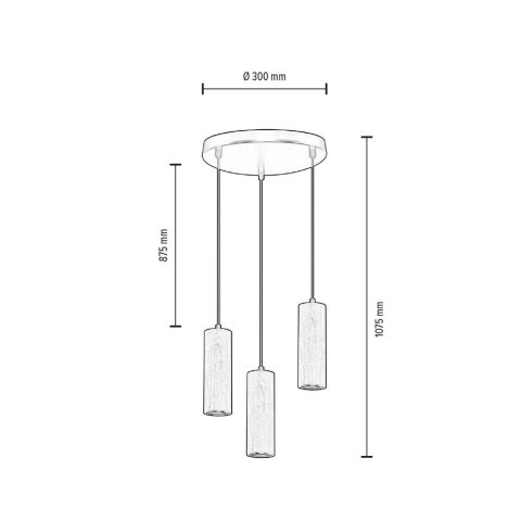Lampa wisząca PIPE 3 CZARNY ORZECH Lampa wisząca PIPE 3 CZARNY ORZECH