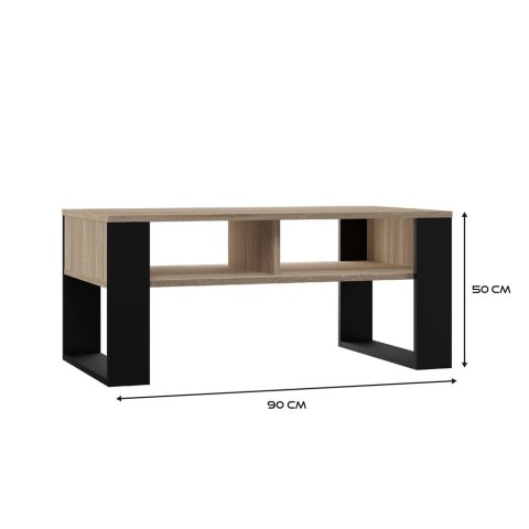 Ława Modern 2P DĄB SONOMA CZARNY