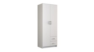 SZAFA ROMANA 80 DRZWI 2 SZUFLADY 80CM BIAŁA