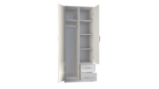 SZAFA ROMANA 80 DRZWI 2 SZUFLADY 80CM BIAŁA