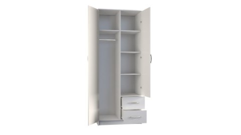 SZAFA ROMANA 80 DRZWI 2 SZUFLADY 80CM BIAŁA SZAFA ROMANA 80 DRZWI 2 SZUFLADY 80CM BIAŁA