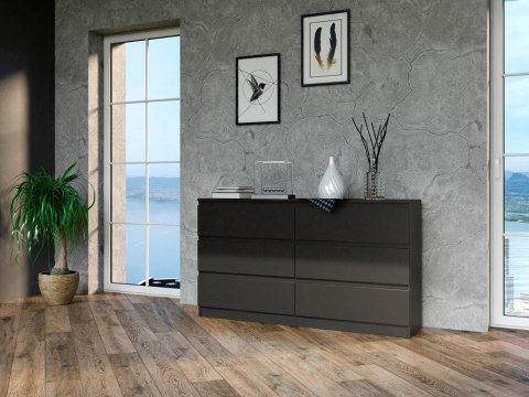 KOMODA MALWA M6 140 - CZERŃ POŁYSK KOMODA MALWA M6 140 - CZERŃ POŁYSK