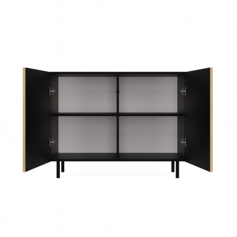 Komoda KAMA 2D SLIM/LAMEL CZARNY Komoda KAMA 2D SLIM/LAMEL CZARNY
