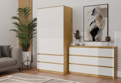 Komoda Malwa M6 120 DĄB ARTISAN BIAŁY Komoda Malwa M6 120 DĄB ARTISAN BIAŁY