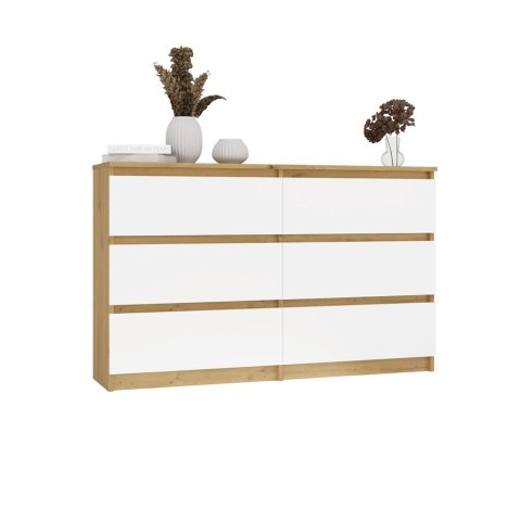 Komoda Malwa M6 120 DĄB ARTISAN BIAŁY Komoda Malwa M6 120 DĄB ARTISAN BIAŁY