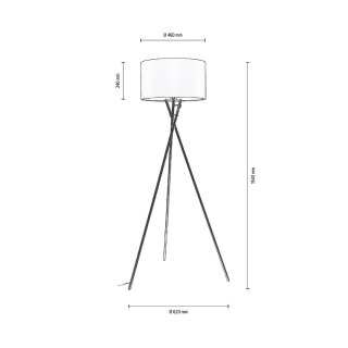 Lampa podłogowa HUGO 2.0 CZARNY SATYNA