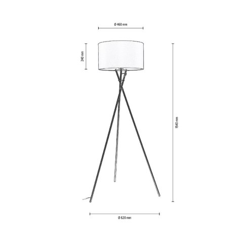 Lampa podłogowa HUGO 4.0 CZARNY