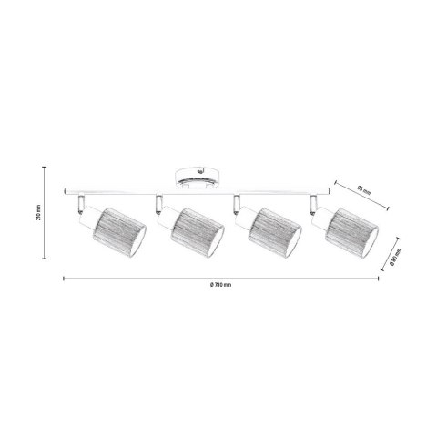 Lampa sufitowa CARLA 4 CZARNY Lampa sufitowa CARLA 4 CZARNY