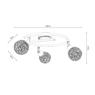 Lampa sufitowa VIRGO 3.1 Biały Chrom