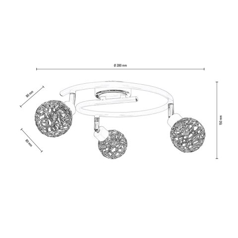 Lampa sufitowa VIRGO 3.1 Biały Chrom Lampa sufitowa VIRGO 3.1 Biały Chrom