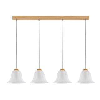Lampa wisząca ANNA 4 BIAŁY DĄB