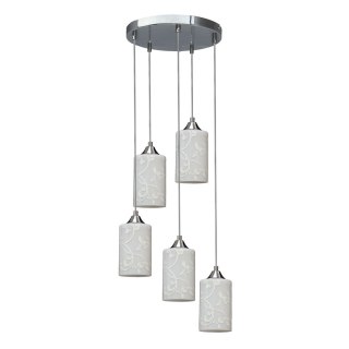 Lampa wisząca FLOWERS 5 Biały Chrom