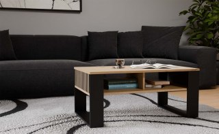Ława Modern 2P SLIM DĄB ARTISAN CZARNY