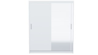 SZAFA FARO DRZWI PRZESUWNE LUSTRO 180CM BIEL MAT