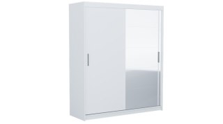 SZAFA FARO DRZWI PRZESUWNE LUSTRO 180CM BIEL MAT
