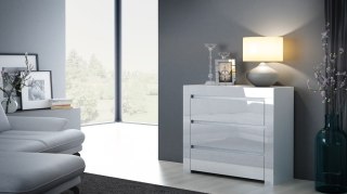 KOMODA DEKO D3 - BIEL POŁYSK