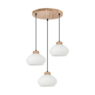 Lampa wisząca TRILAS 3O BIAŁY DĄB