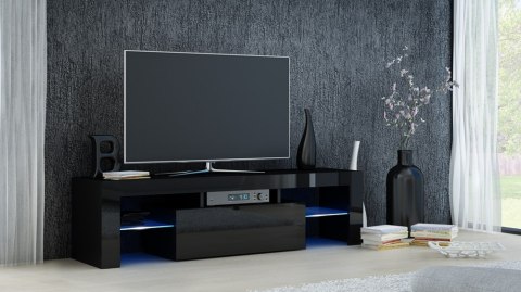 STOLIK RTV 140 DEKO CZERŃ POŁYSK KOMPLET